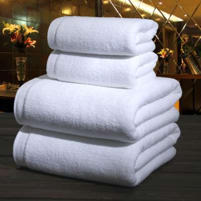 Top quality cotton white bath towel