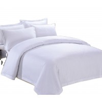 Best Selling Superior Quality Latest Design 200tc Hotel 100% Cotton Bed Sheet Linen White Hotel Bed Sheet